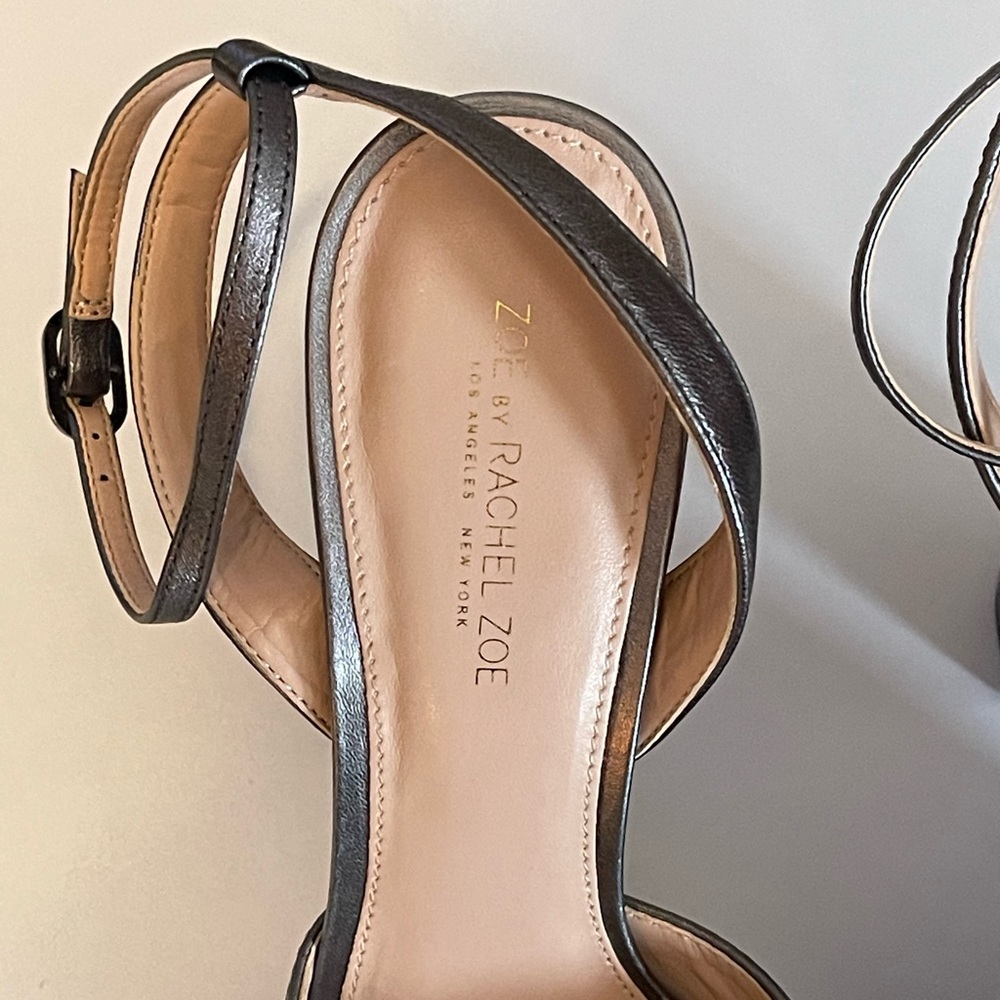 Zoe by Rachel Zoe Platform Claire Silver Metallic Sandals - Picture 7 of 9